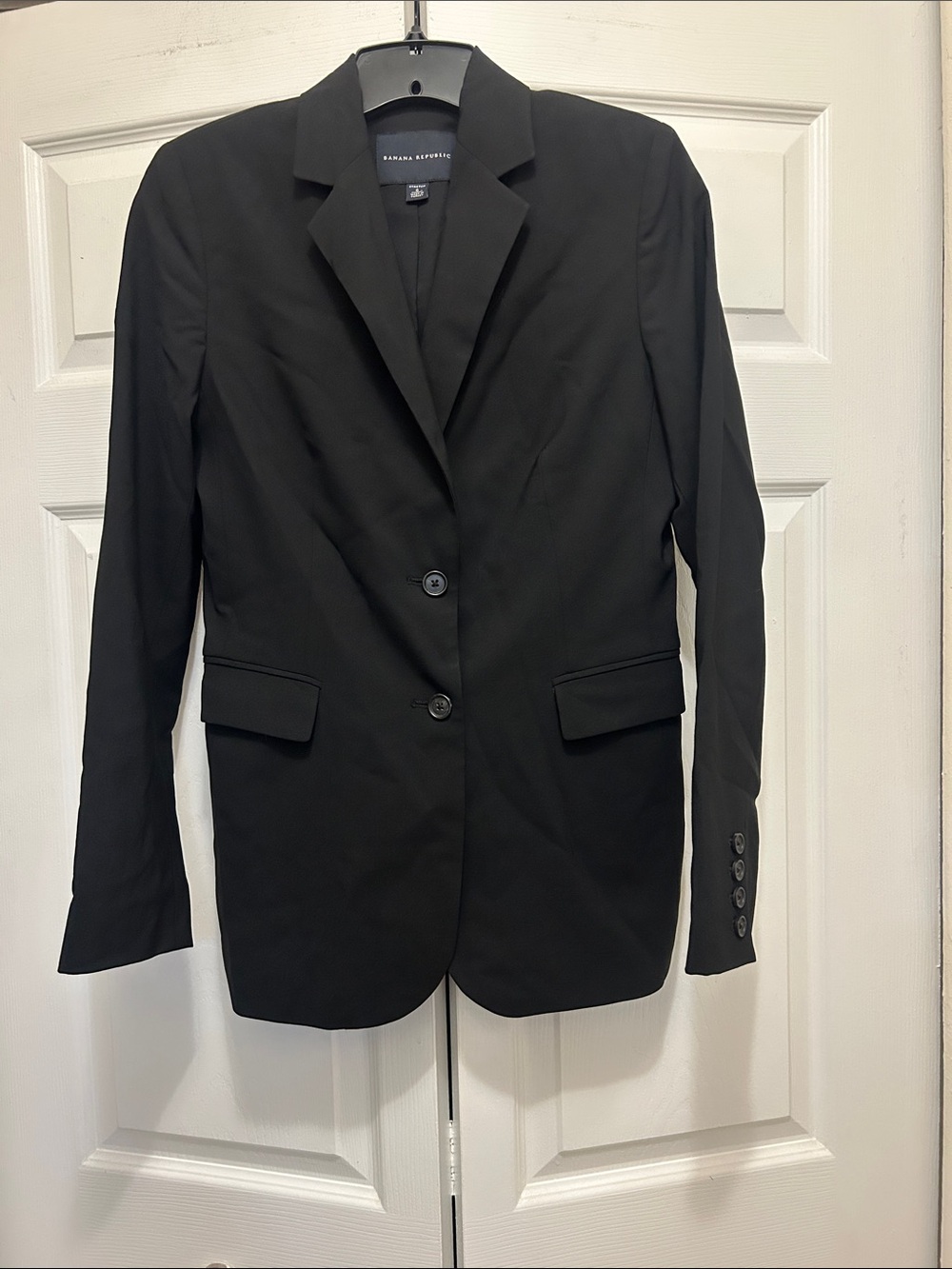 Black Banana Republic Black Two-Button Tailored Blazer